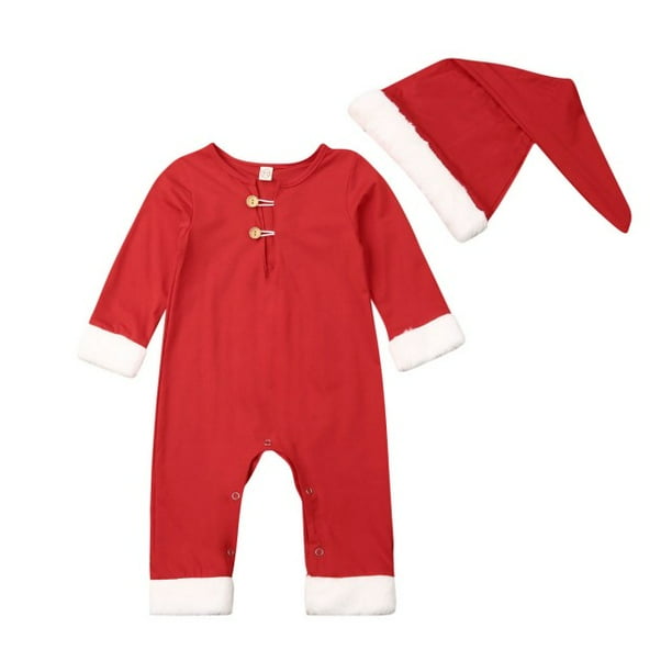 Red, 0-6 Months Decha Christmas Outfits Baby Boys Girls My First Christmas Rompers with Xmas Hat Clothes Set Red, 0-6 Months Decha Christmas Outfits Baby Boys Girls My First Christmas Rompers with Xmas Hat Clothes Set